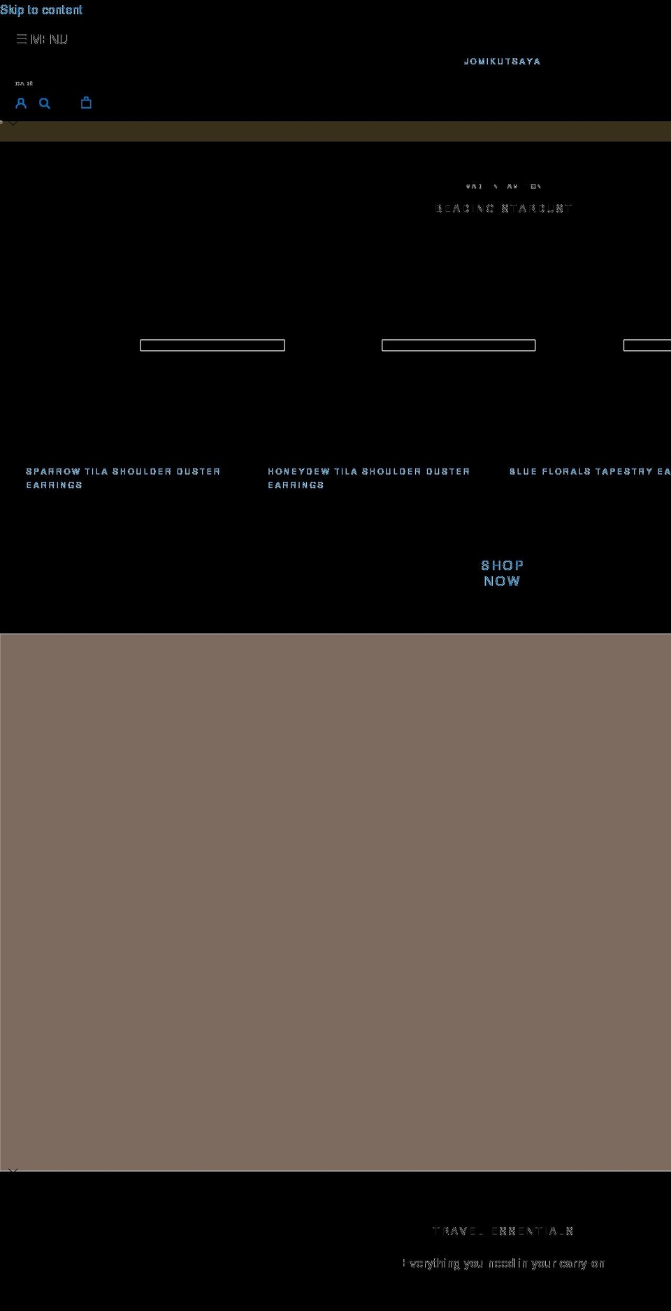 jomikutsaya.com shopify website screenshot