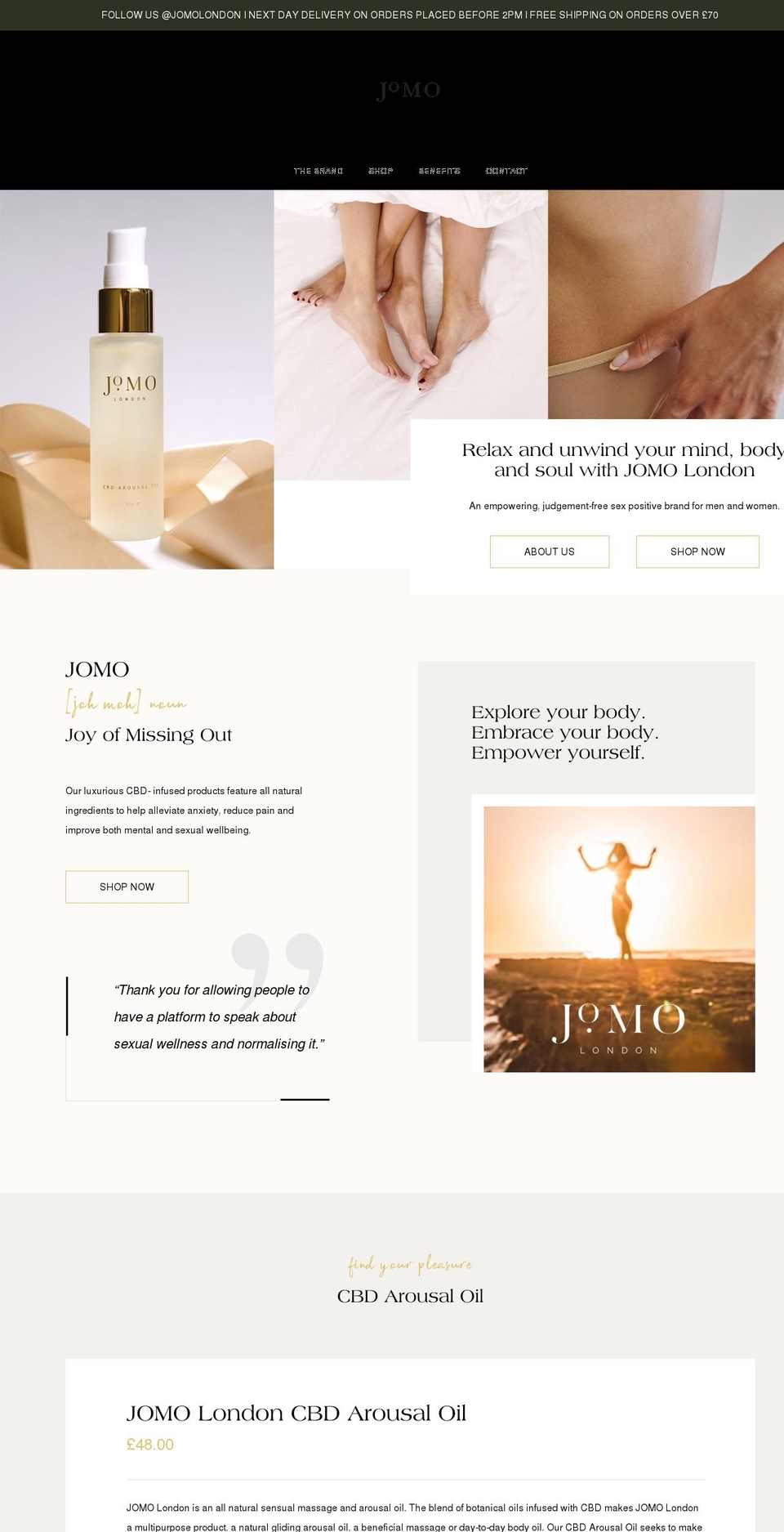 jomolondon.com shopify website screenshot