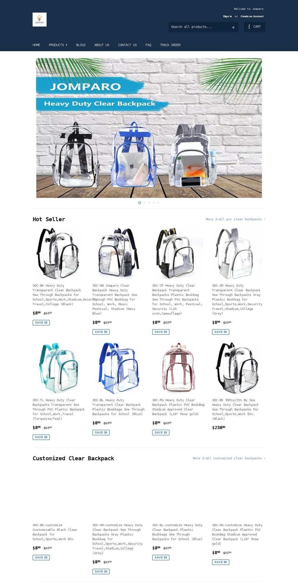 jomparo.com shopify website screenshot