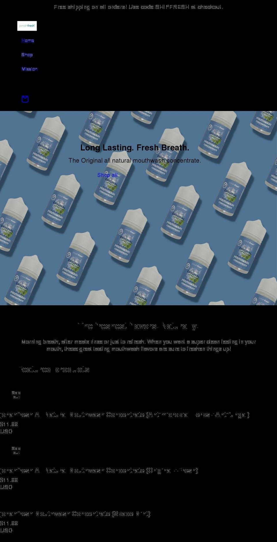 jonahfresh.com shopify website screenshot