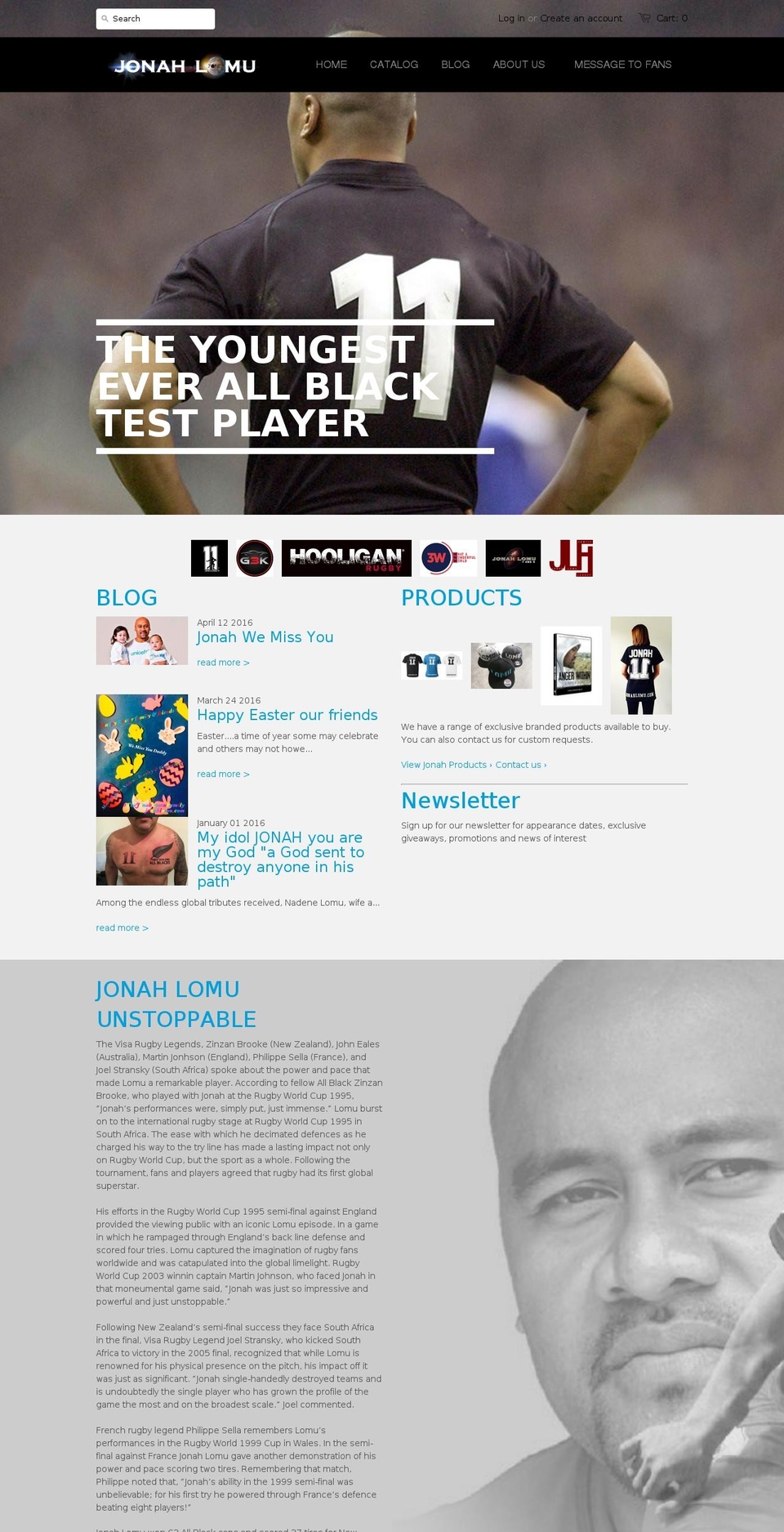 jonahlomu.com shopify website screenshot