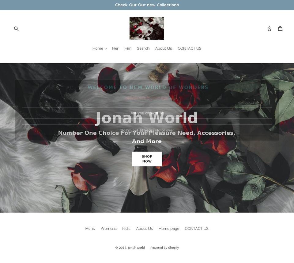 jonahworld.com — Shopify storefront screenshot
