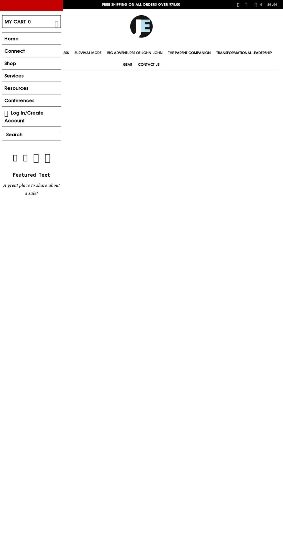 jonathan-edison.com shopify website screenshot