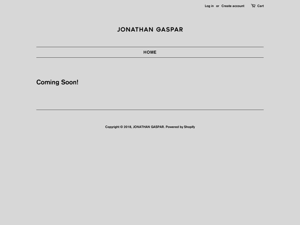 jonathangaspar.com shopify website screenshot