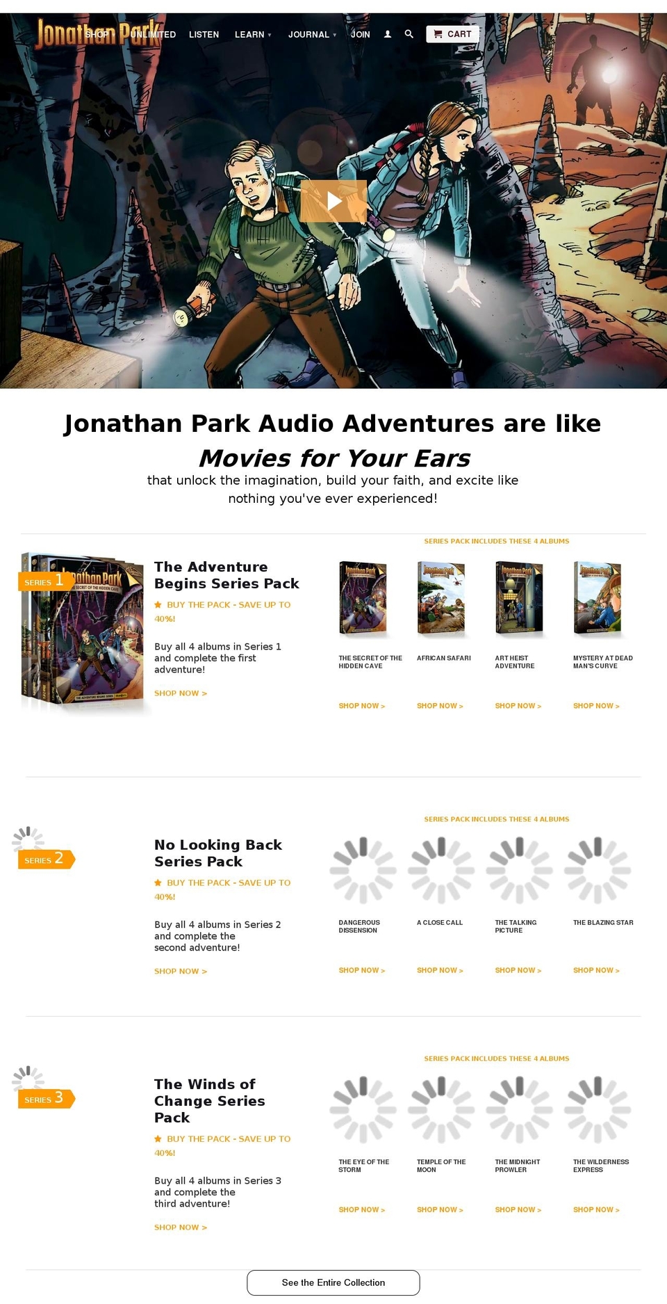 jonathanpark.com shopify website screenshot