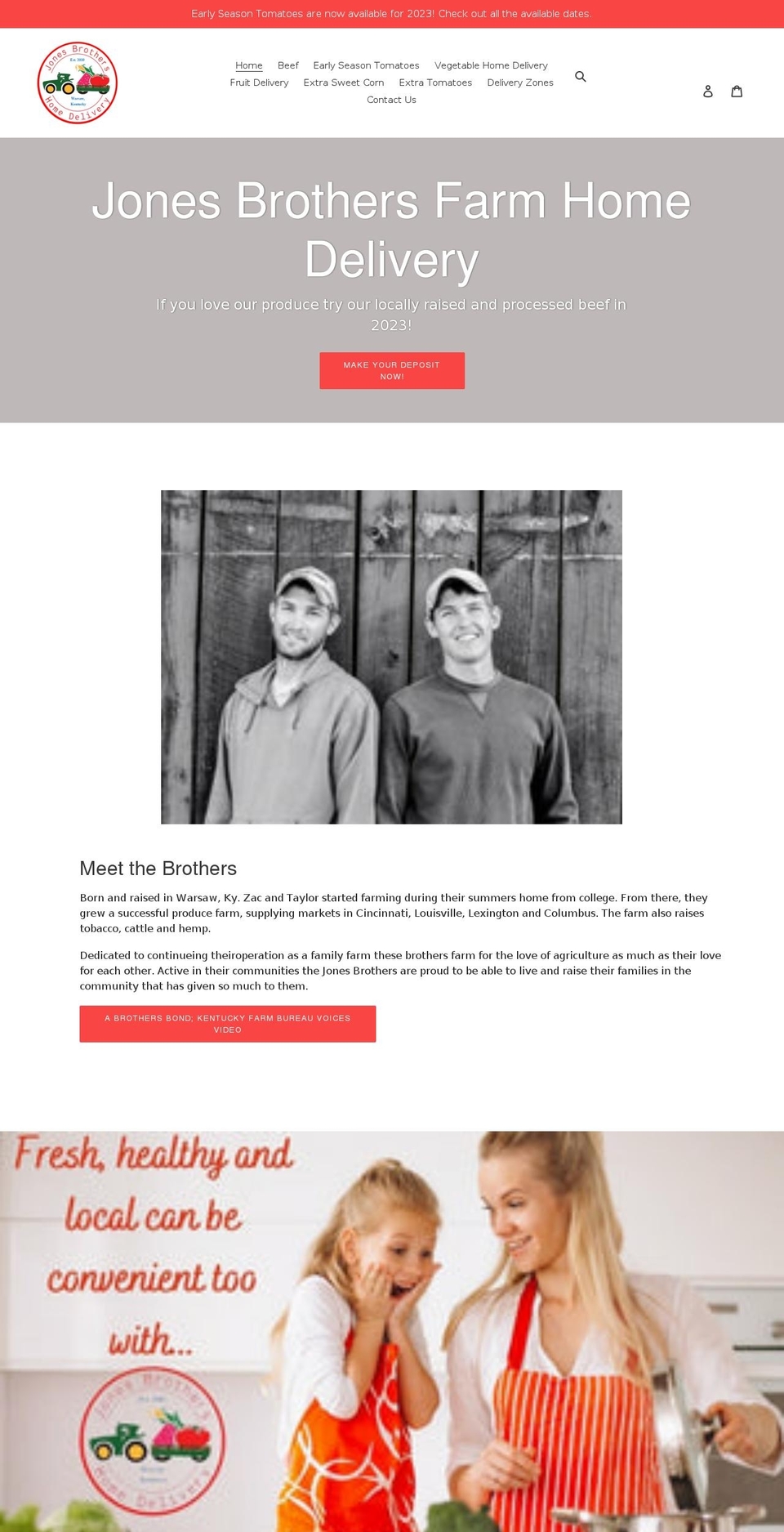 jonesbrothersfarm.com shopify website screenshot