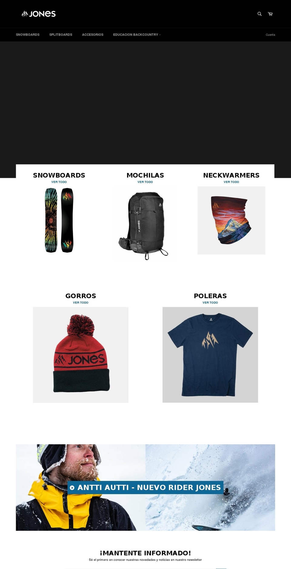 joneschile.com — Shopify storefront screenshot