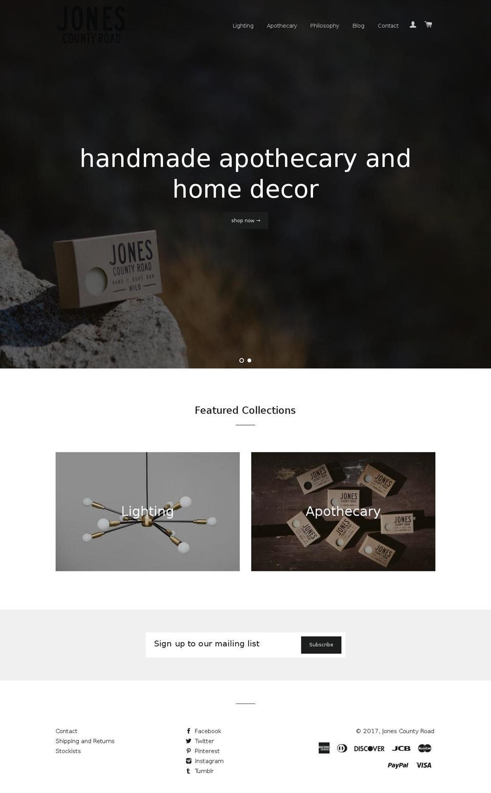 jonescountyroad.com shopify website screenshot