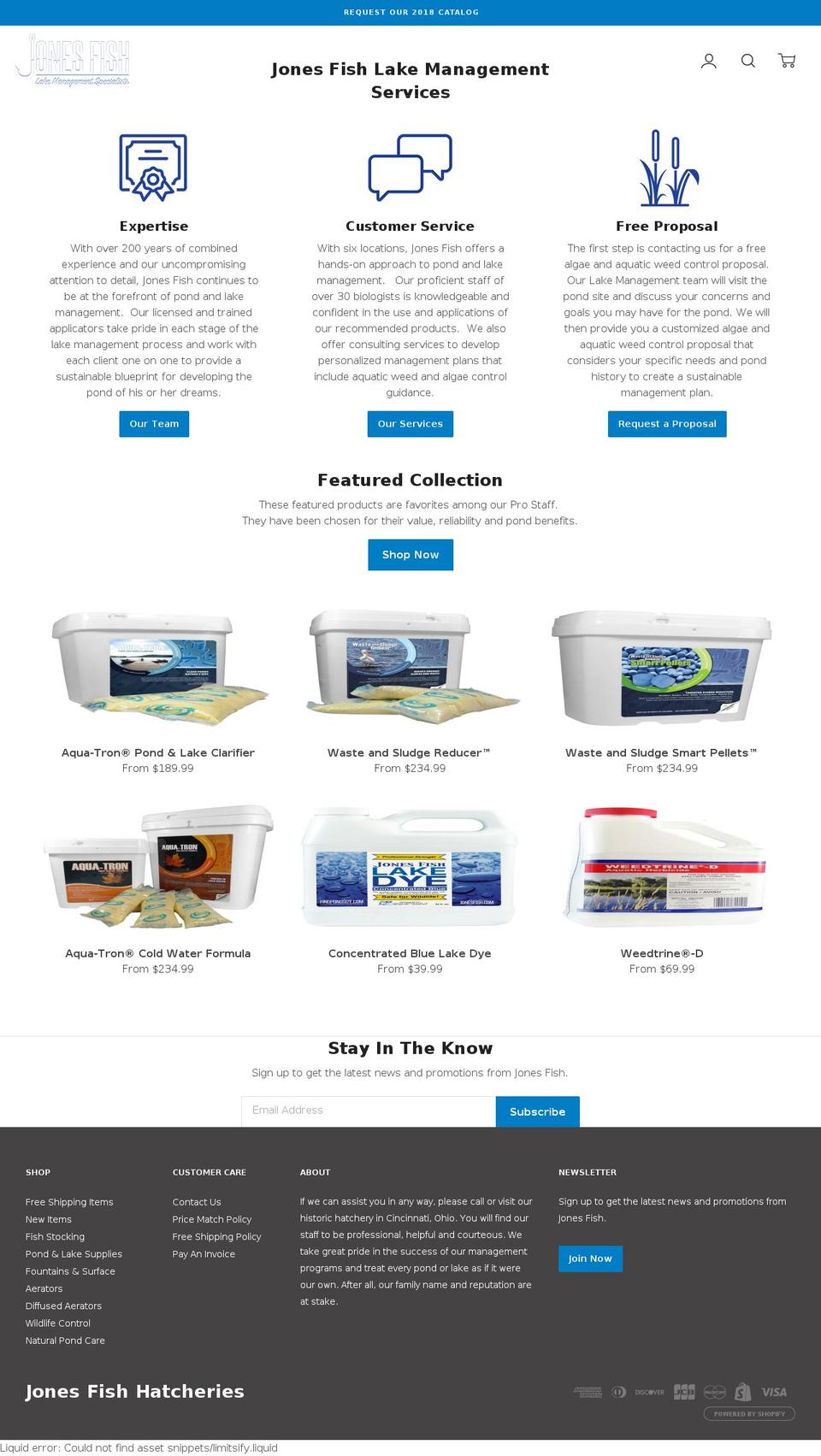 jonesfish.com shopify website screenshot