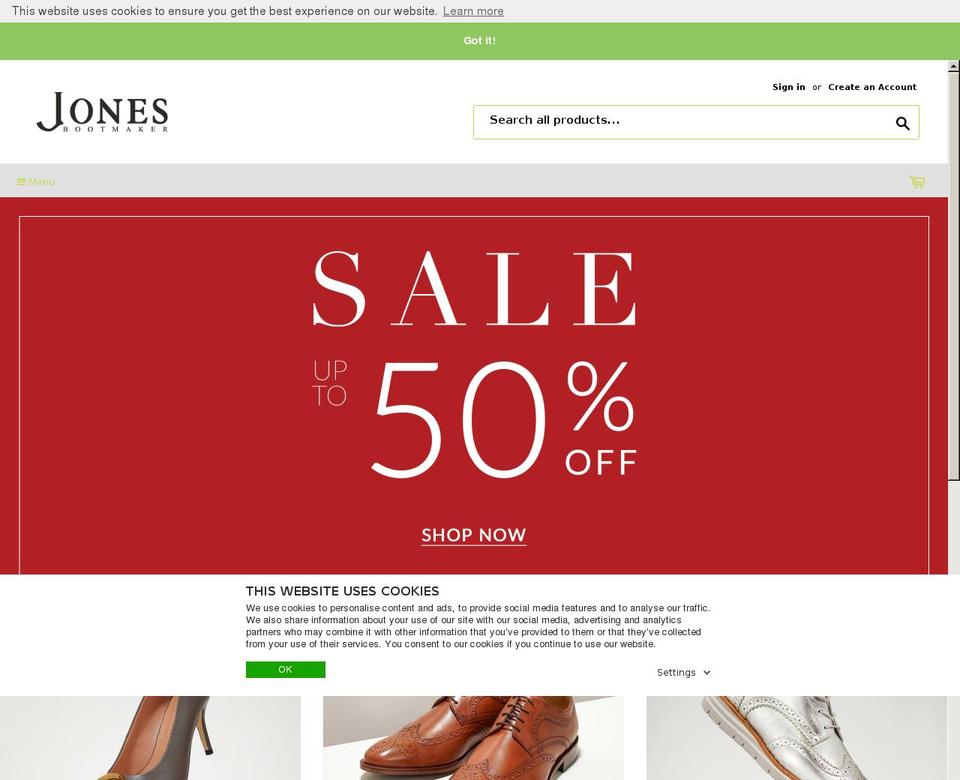 Stock Lookup Launch Shopify theme site example jonesjuniors.com