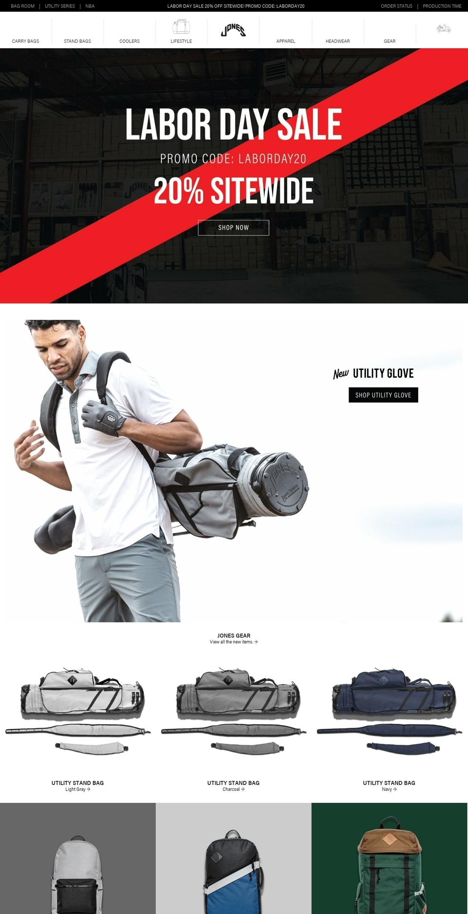 jonessportsco.com shopify website screenshot