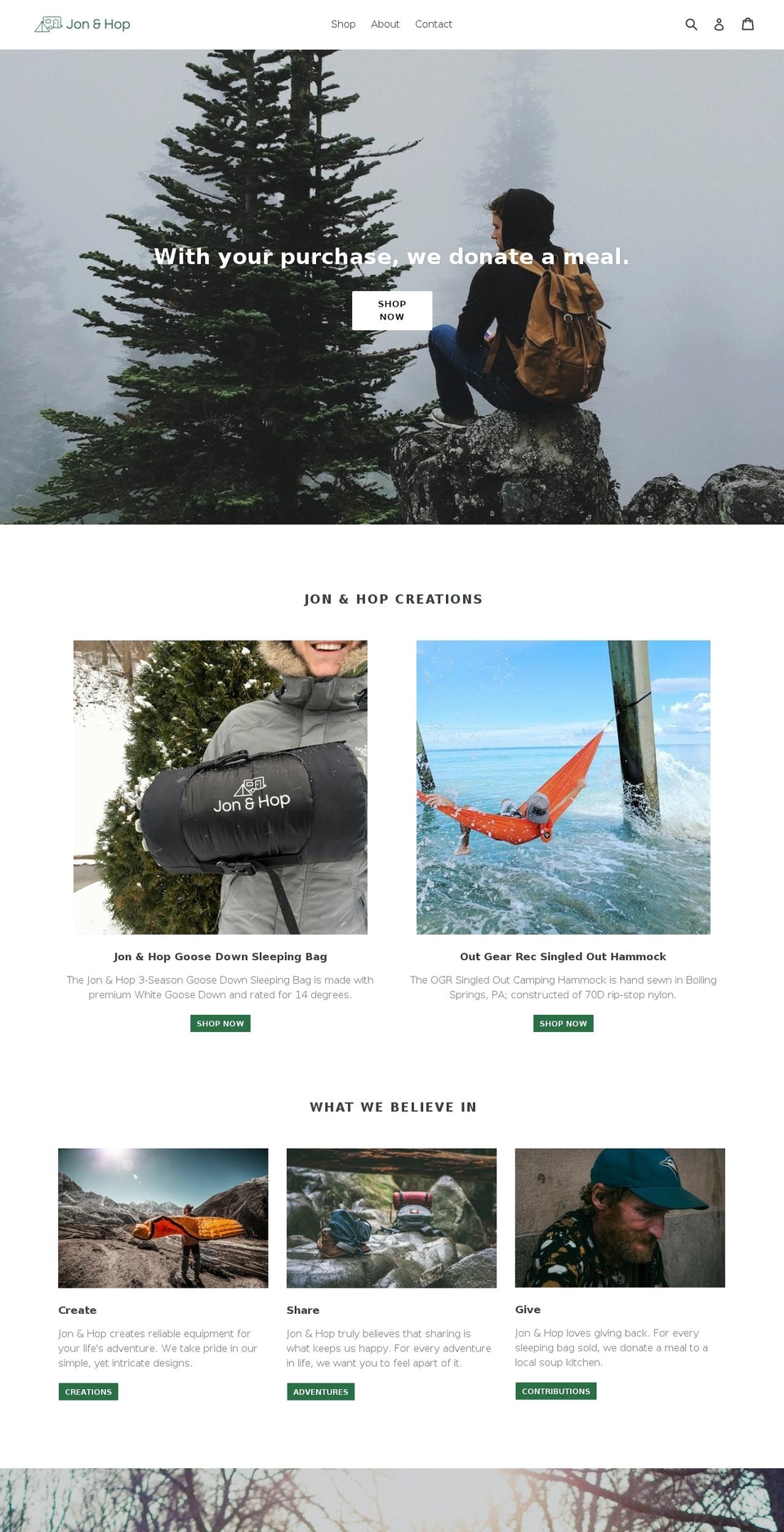 jonhop.com — Shopify storefront screenshot