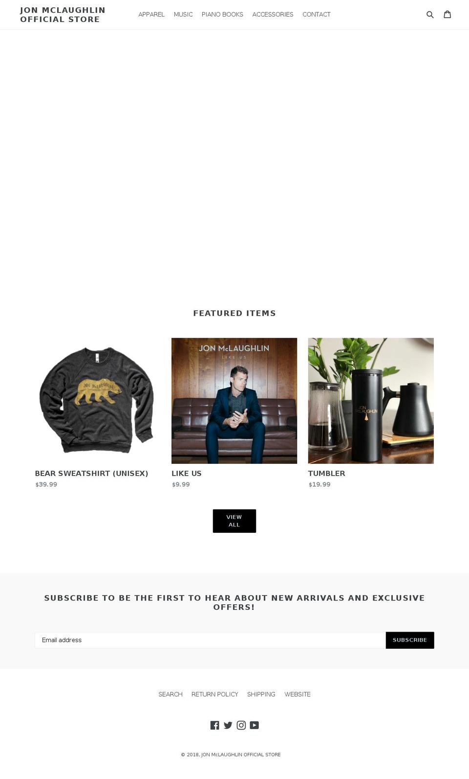 jonmcl.store shopify website screenshot