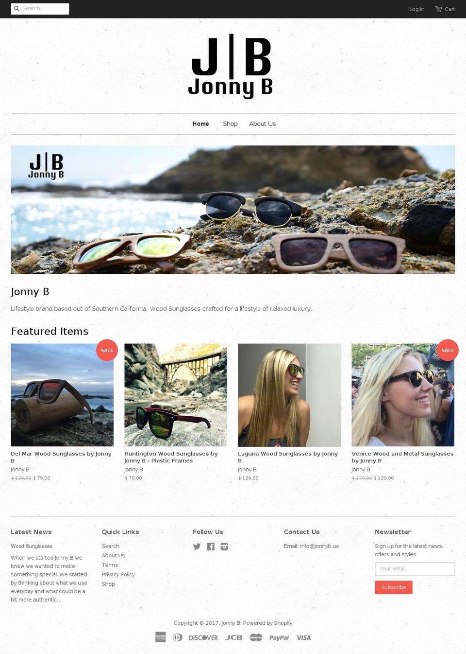 jonnyb.us shopify website screenshot