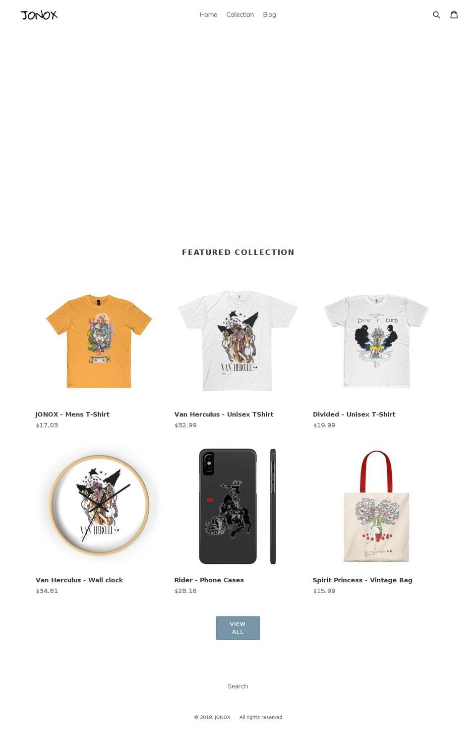 jonox.com — Shopify storefront screenshot