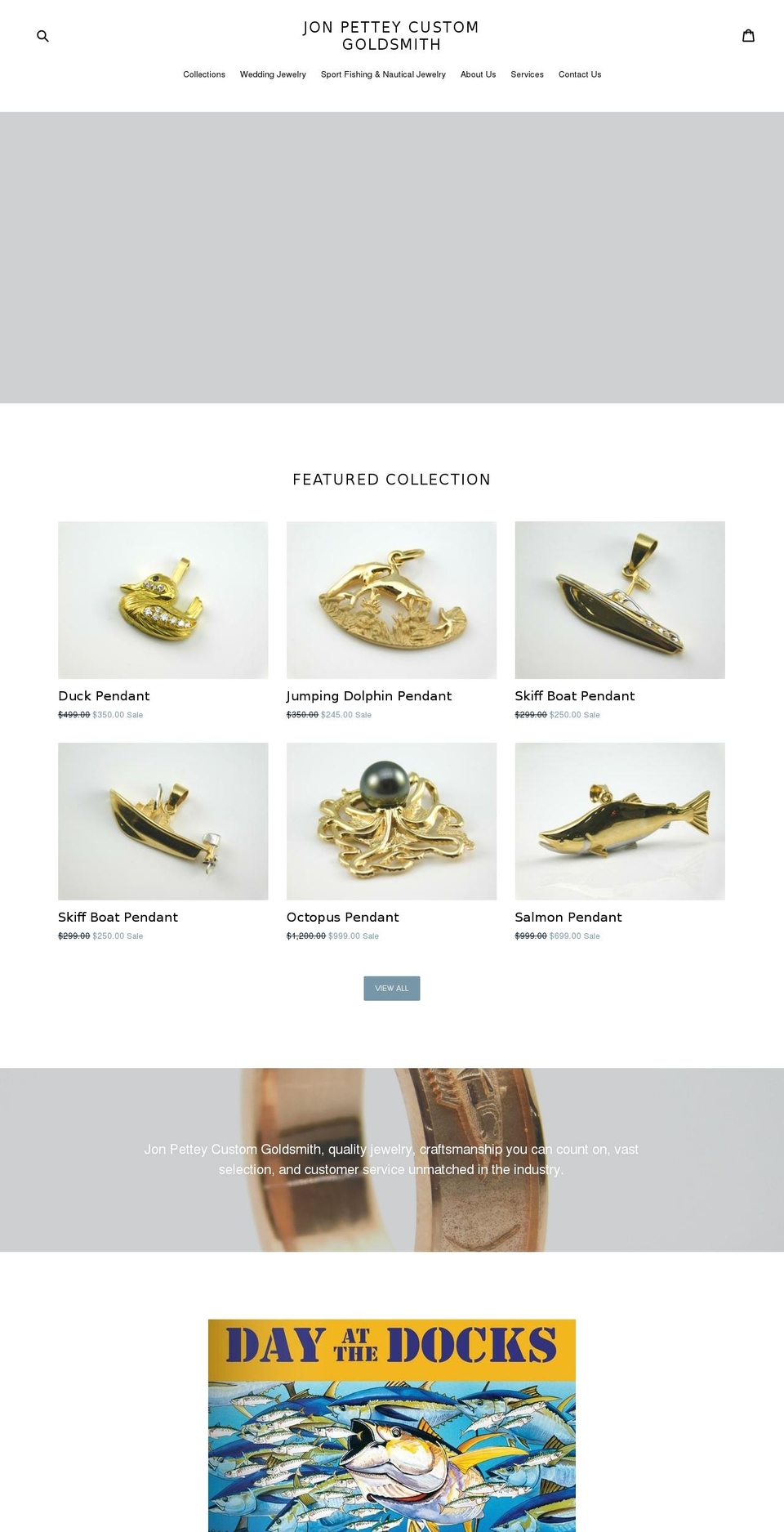 jonpetteycustomgoldsmith.com shopify website screenshot
