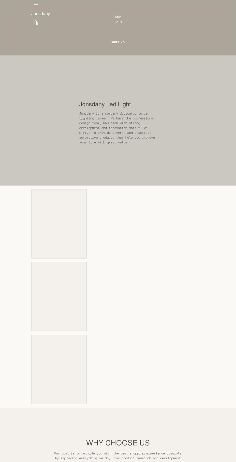 jonsdany.com shopify website screenshot