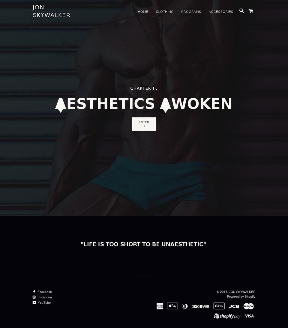 jonskywalker.com — Shopify storefront screenshot