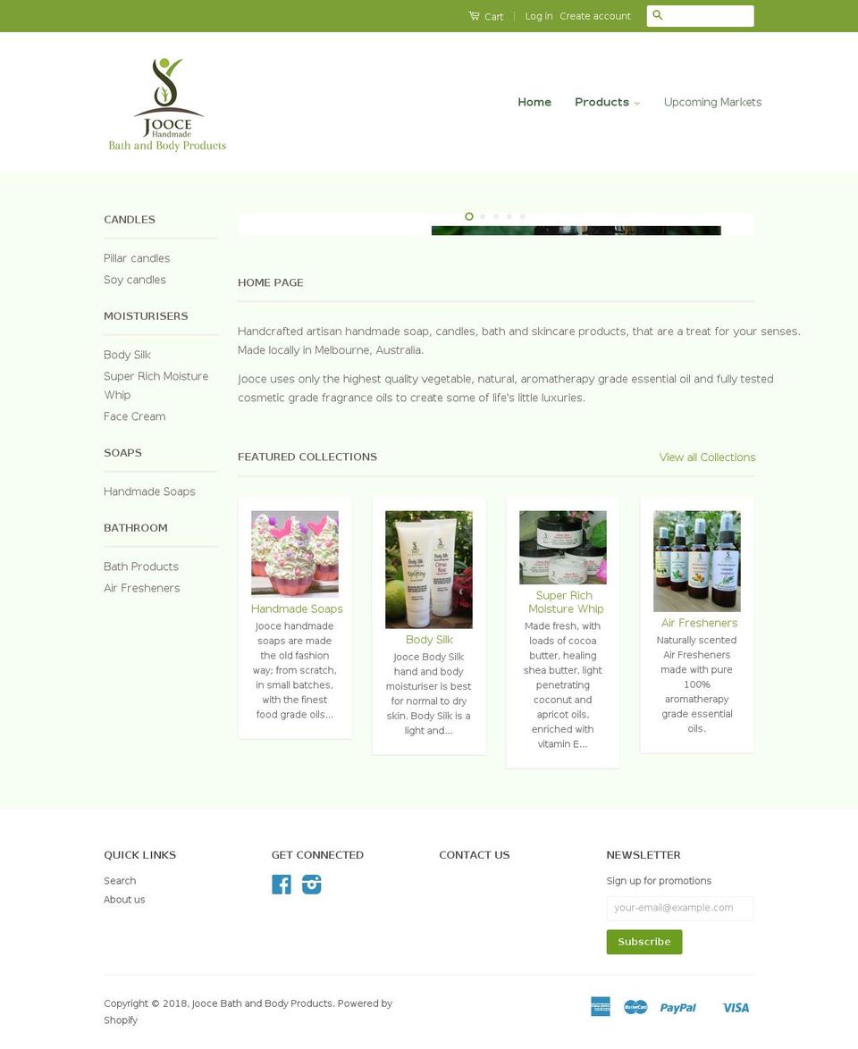 joocebathandbody.com shopify website screenshot