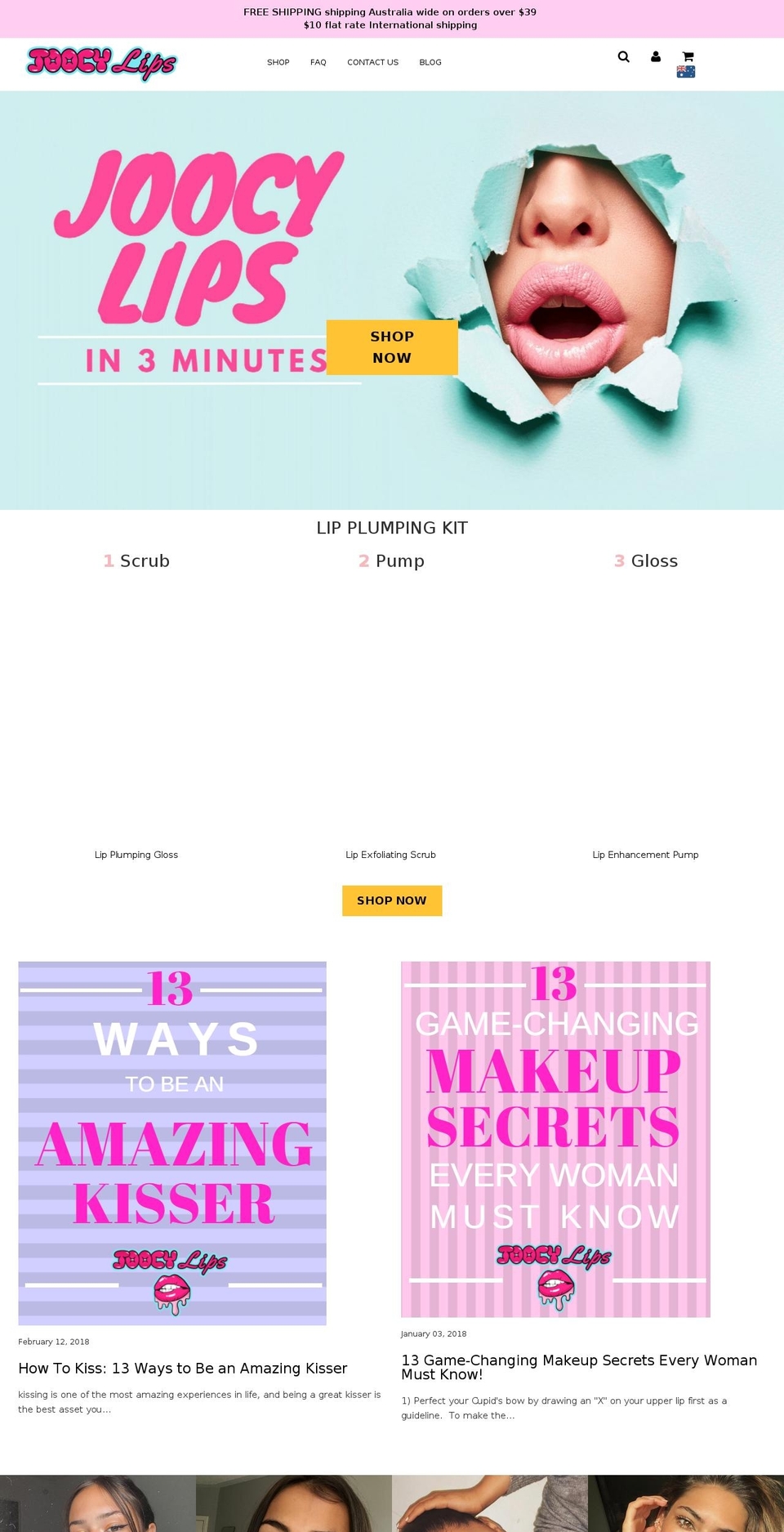 joocylips.com — Shopify storefront screenshot