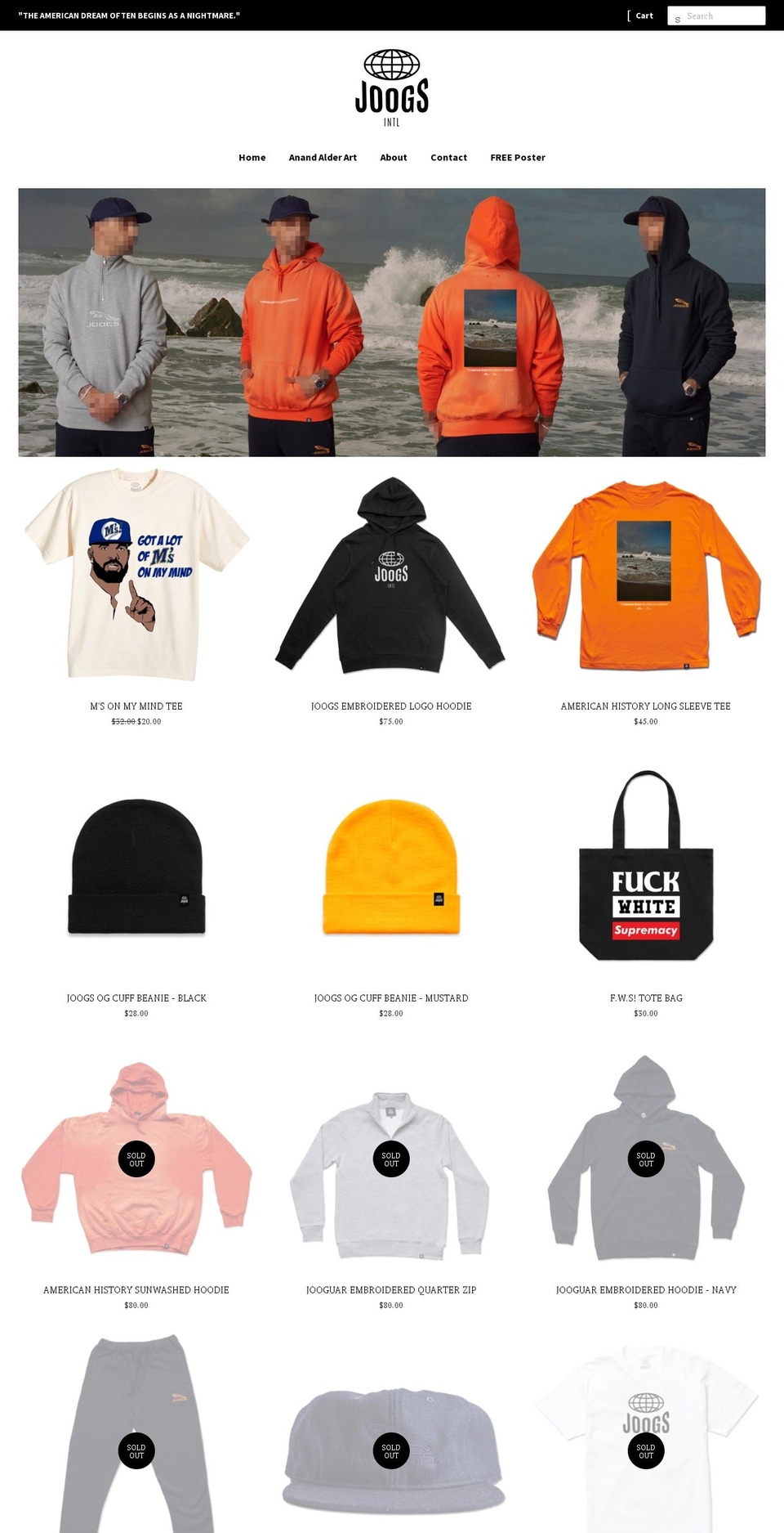 joogsintl.com — Shopify storefront screenshot