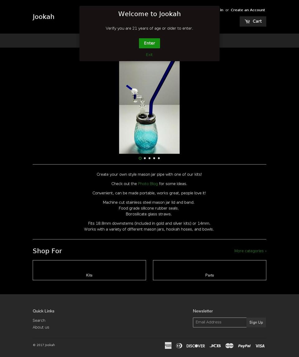 jookah.com shopify website screenshot