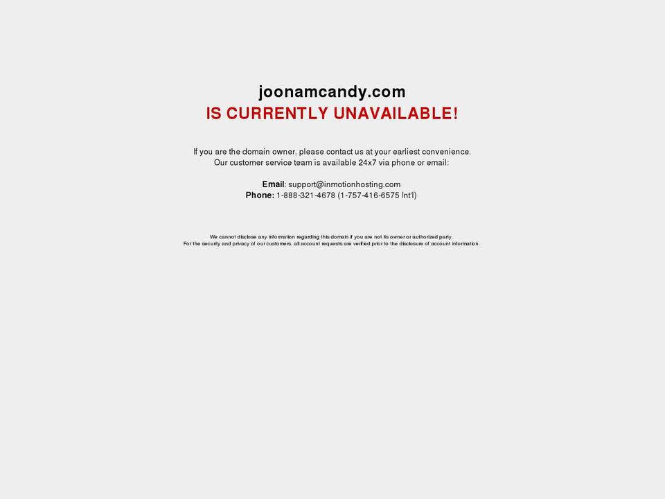 joonamcandy.com — Shopify storefront screenshot