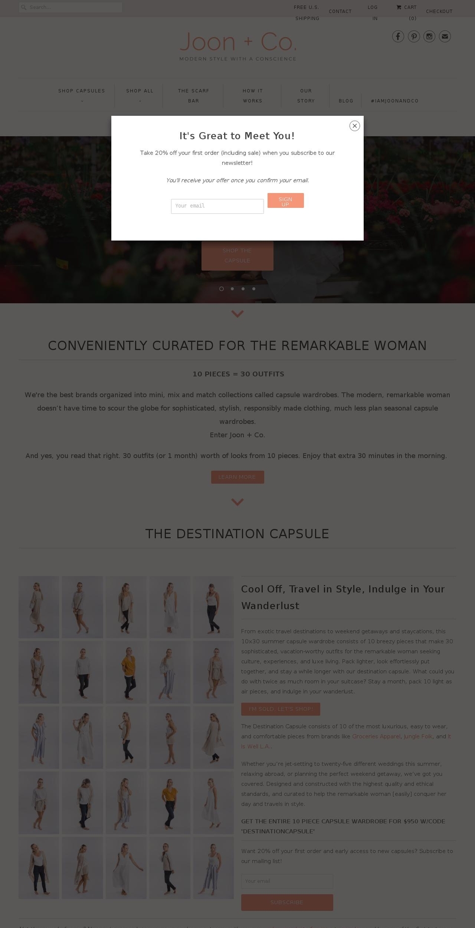 joonandco.com shopify website screenshot