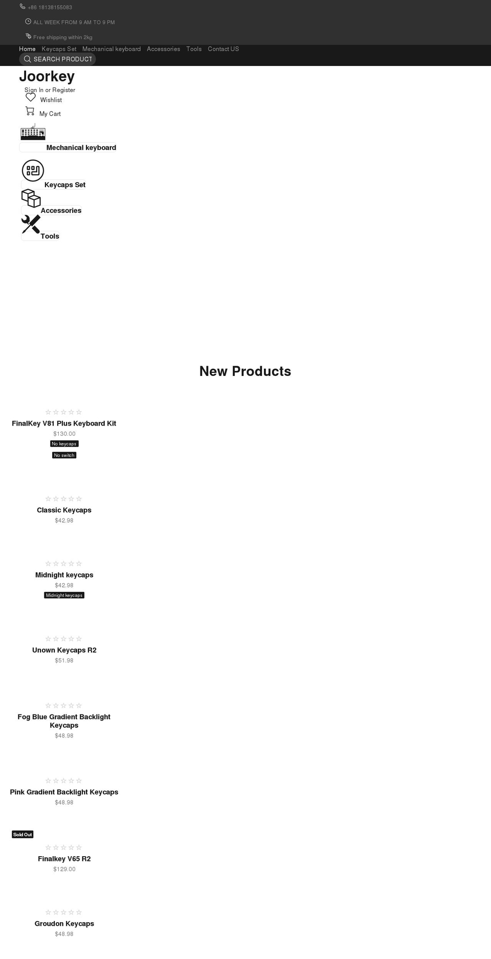 joorkey.com shopify website screenshot