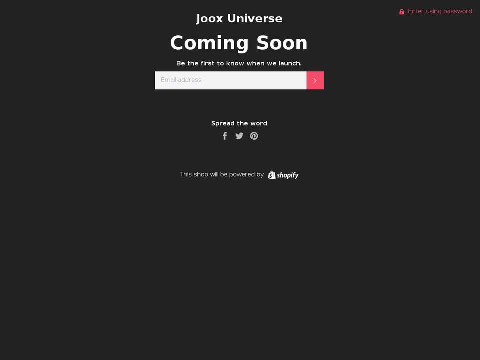 jooxuniverse.com — Shopify storefront screenshot