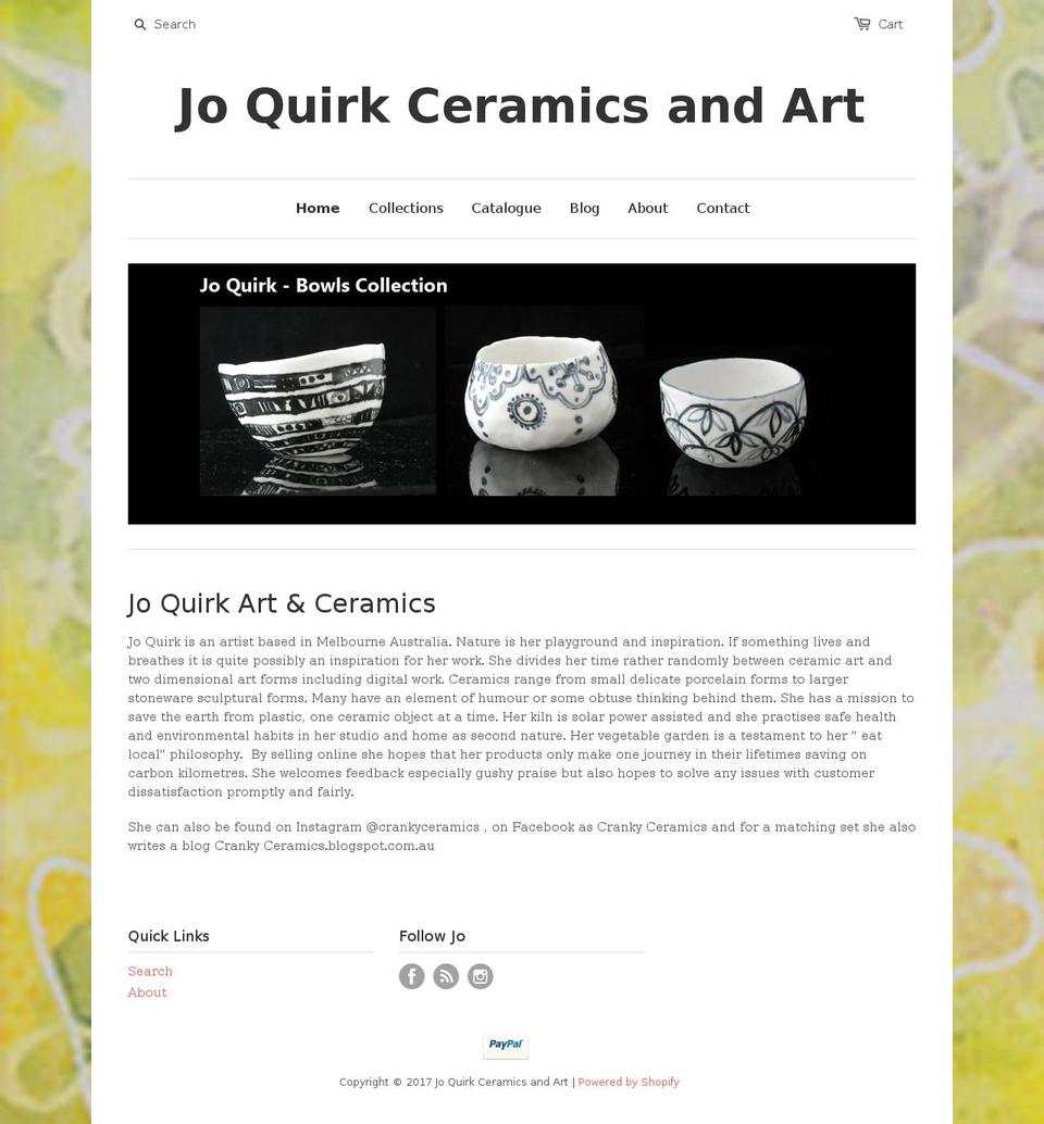 joquirk.com shopify website screenshot
