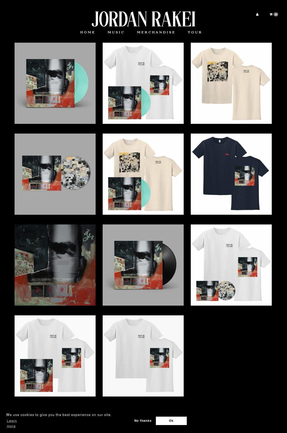 jordan-rakei.myshopify.com shopify website screenshot