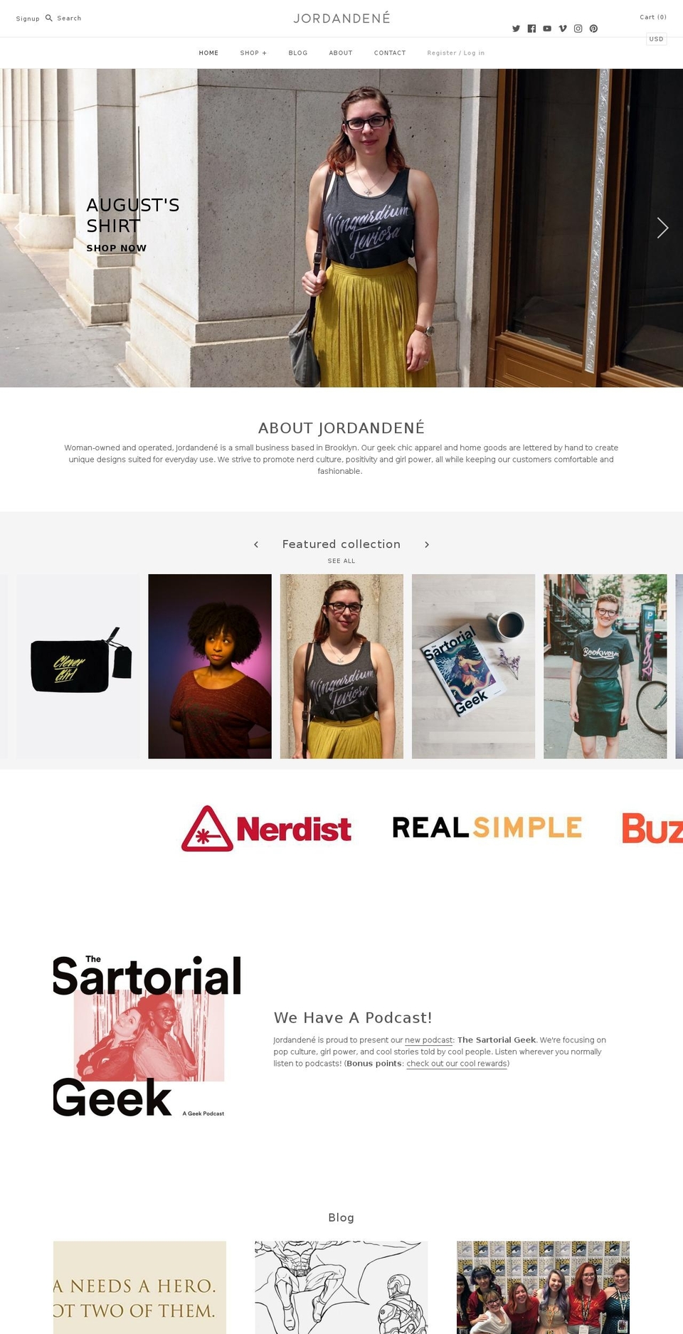 jordandene.com — Shopify storefront screenshot