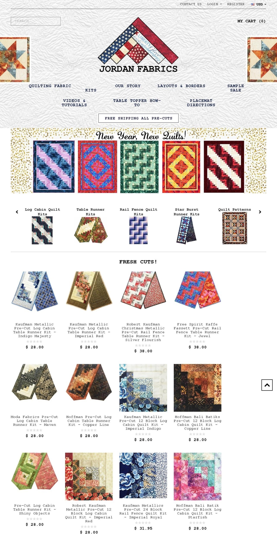 jordanfabrics.com shopify website screenshot