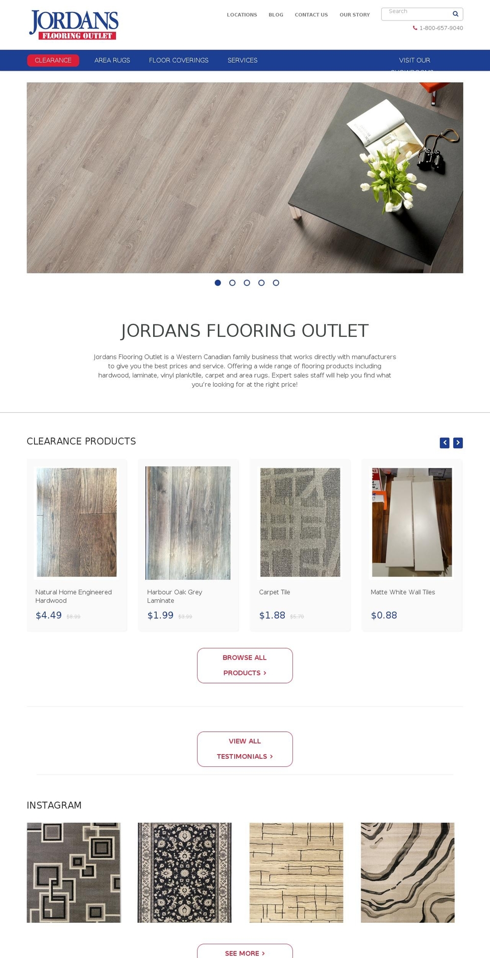jordansflooringoutlet.com shopify website screenshot