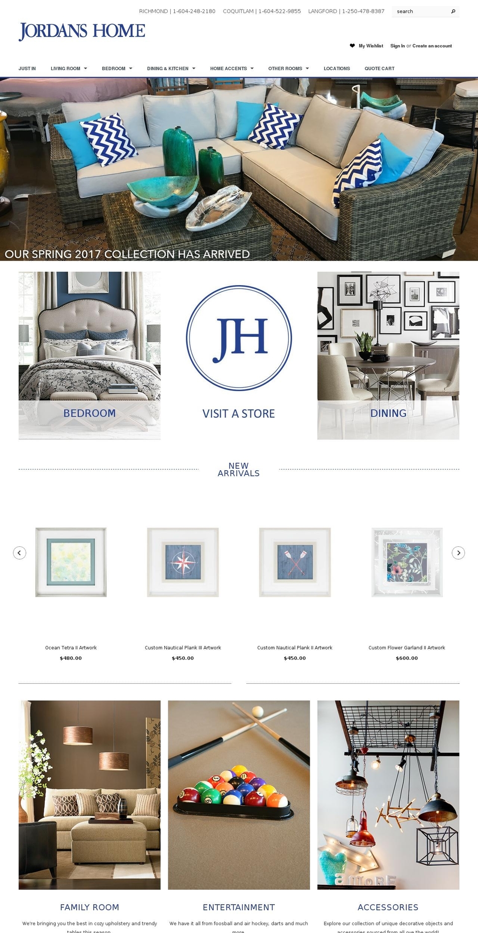 jordanshome.ca shopify website screenshot