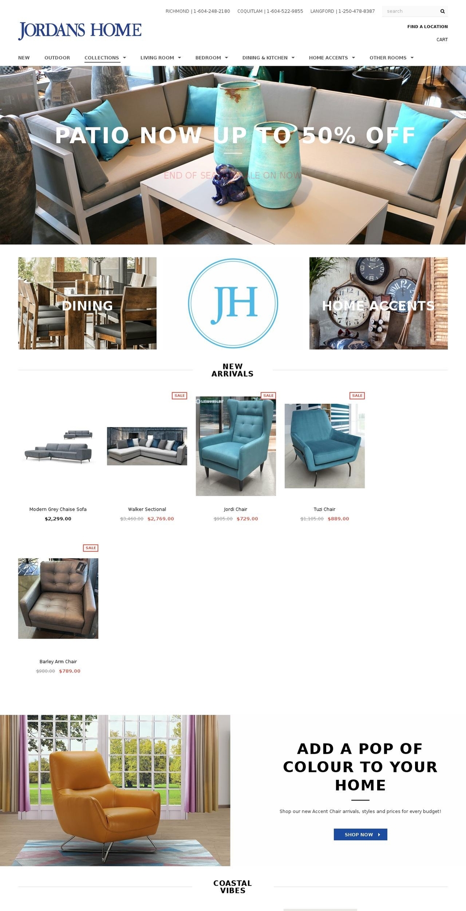 jordanshome.info shopify website screenshot