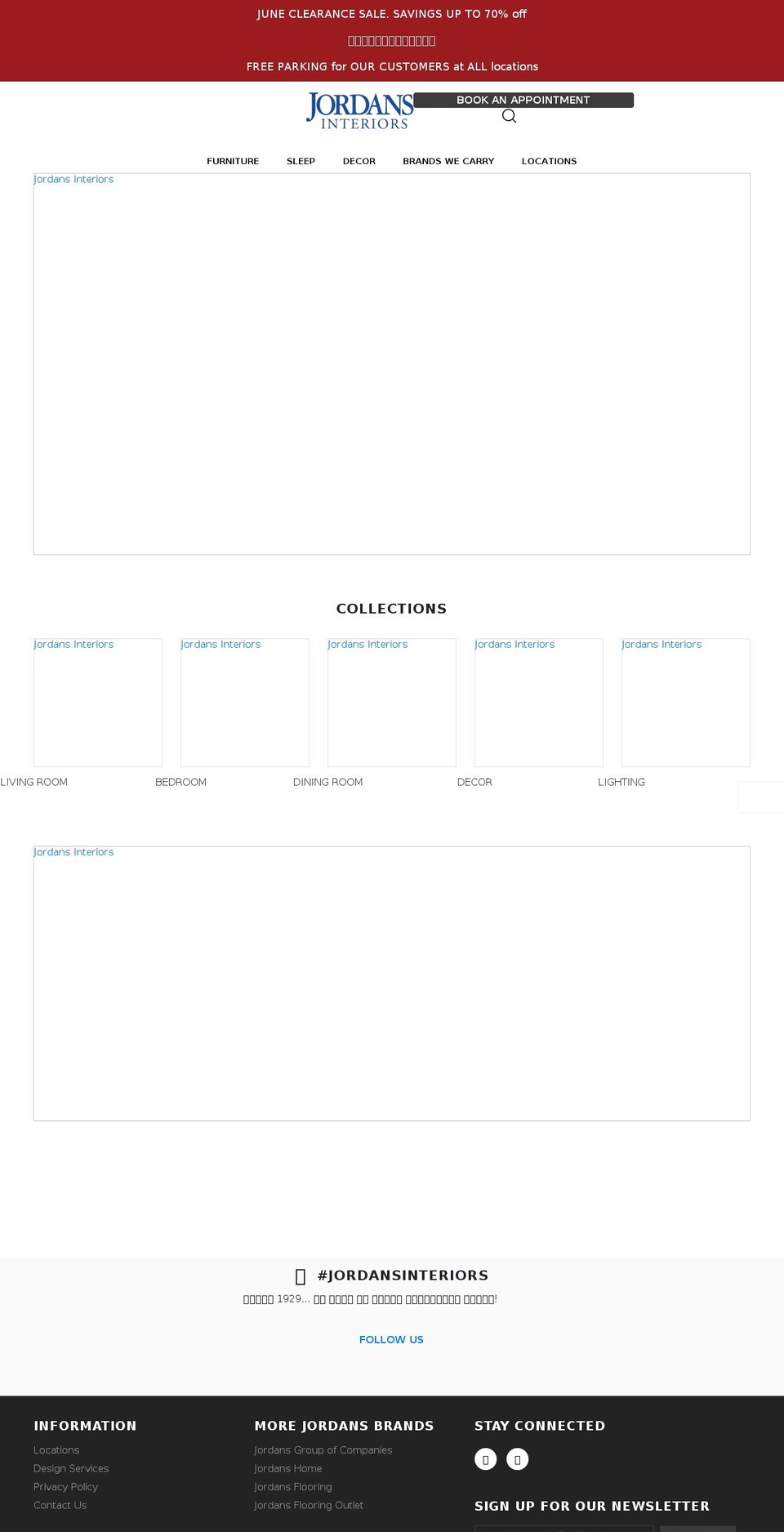 jordansinteriors.ca shopify website screenshot