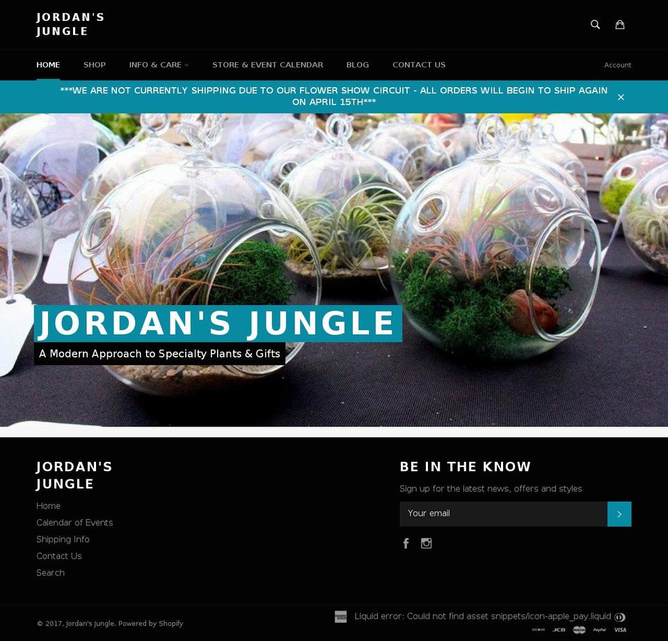 jordansjungle.net shopify website screenshot