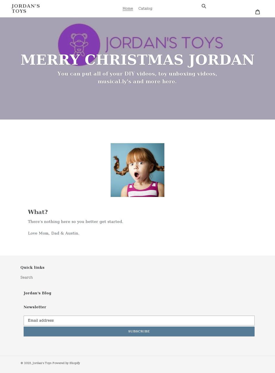 jordanstoys.com shopify website screenshot