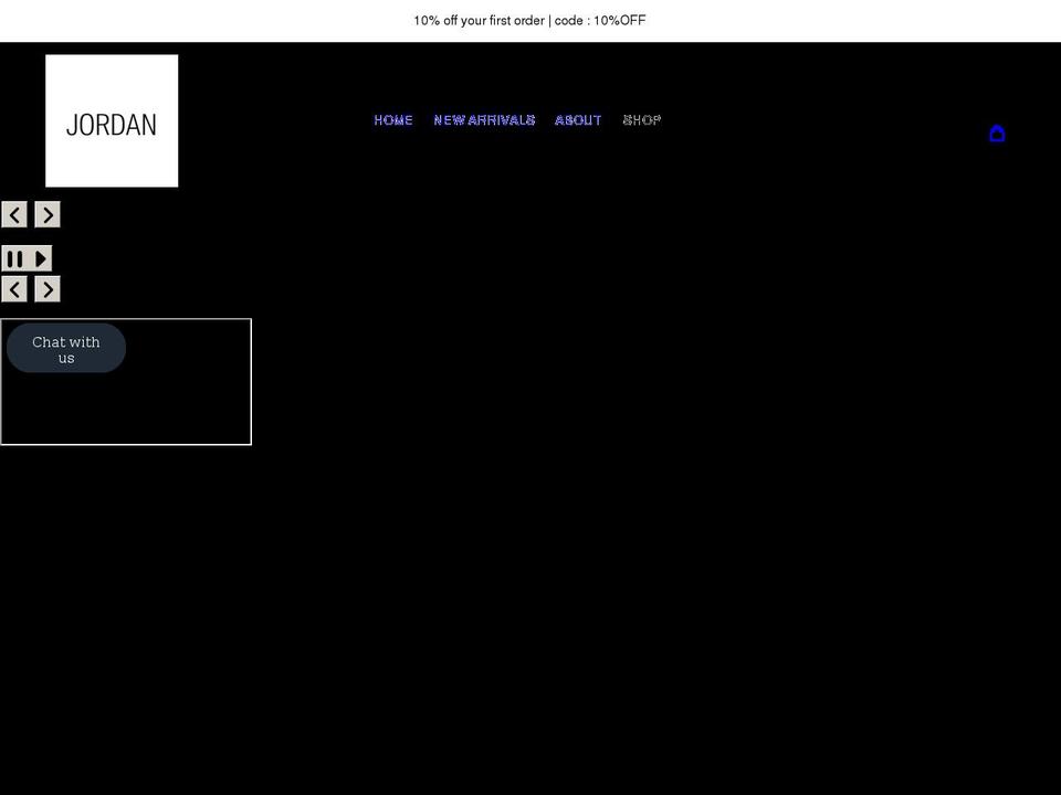 jordanthelabel.com shopify website screenshot