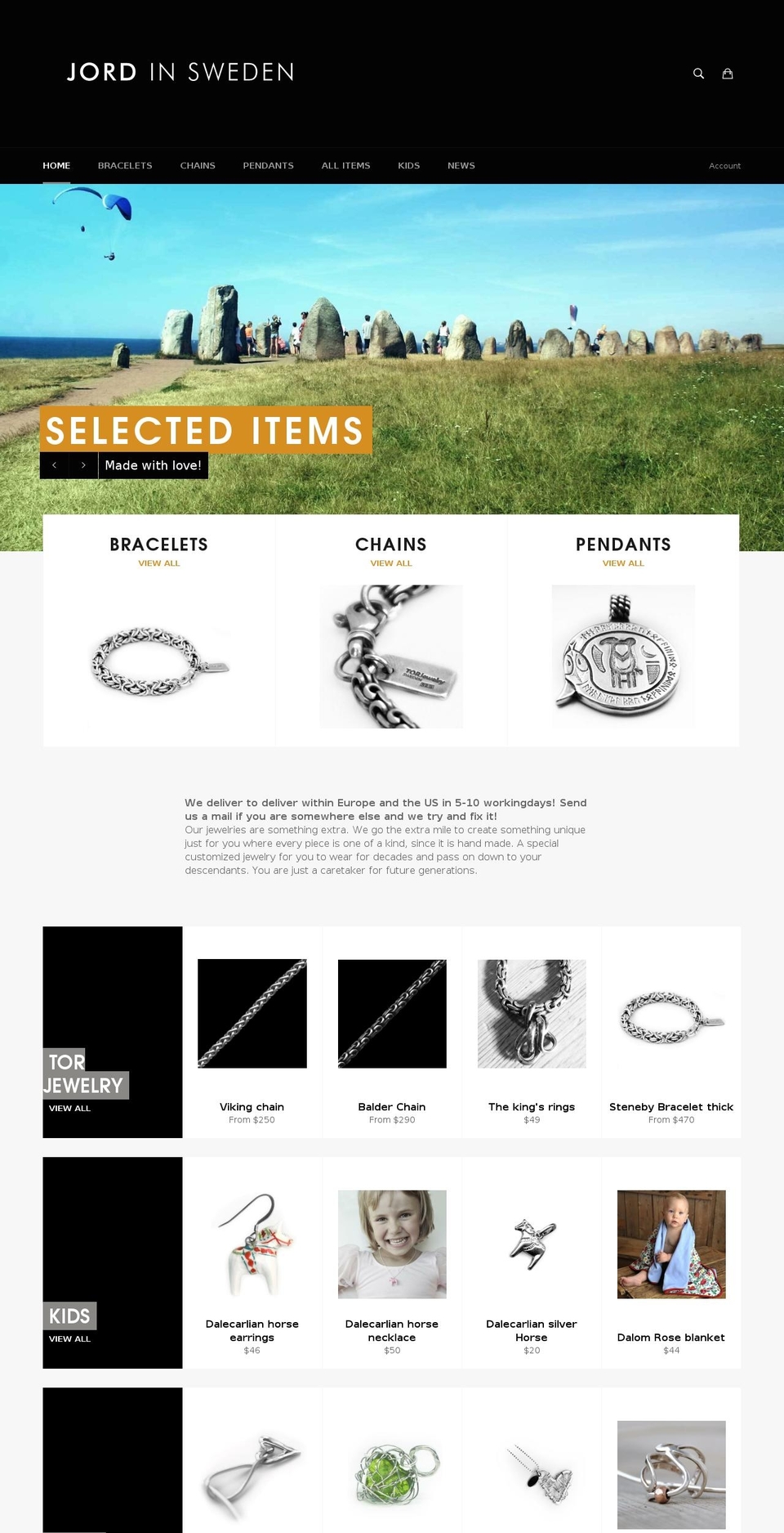 jordinsweden.com shopify website screenshot