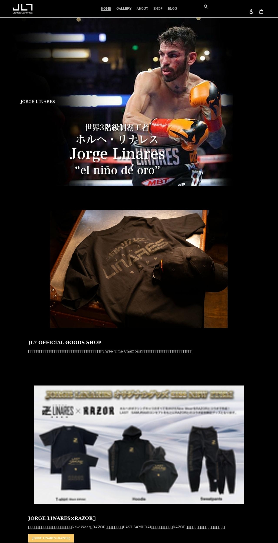 jorgelinares7.com shopify website screenshot