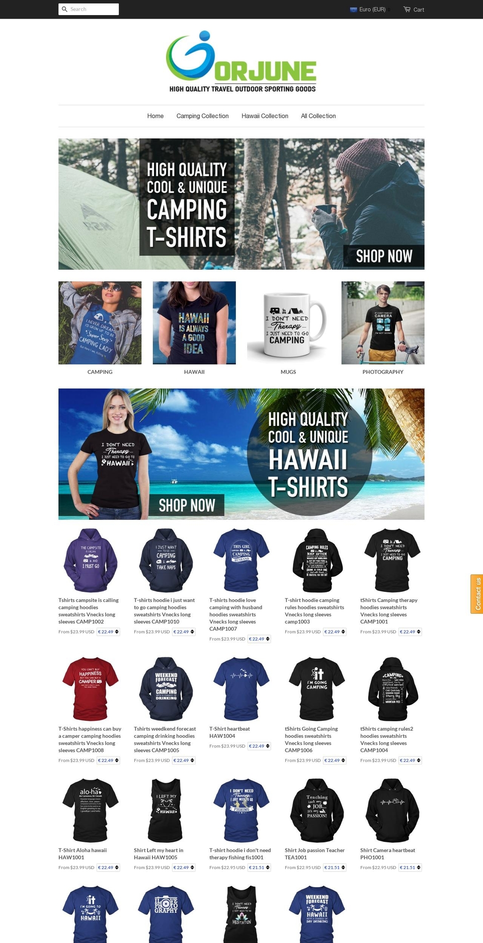 jorjune.com shopify website screenshot