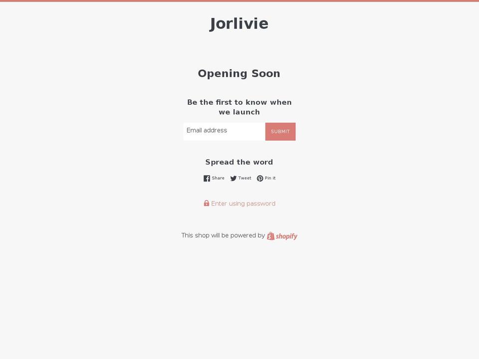 jorlivie.com shopify website screenshot