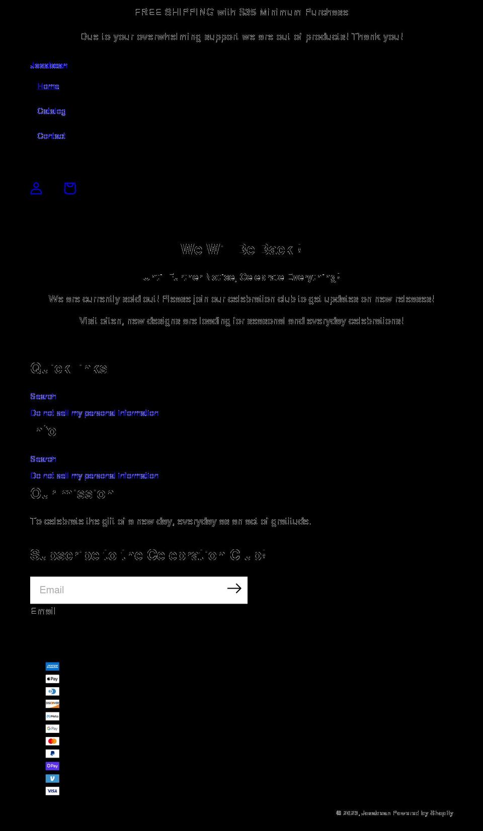 josabean.com shopify website screenshot