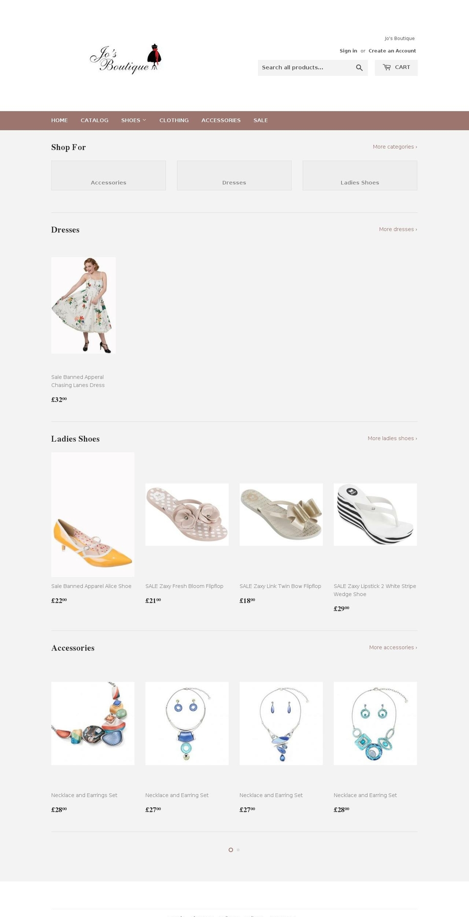josboutique.net shopify website screenshot