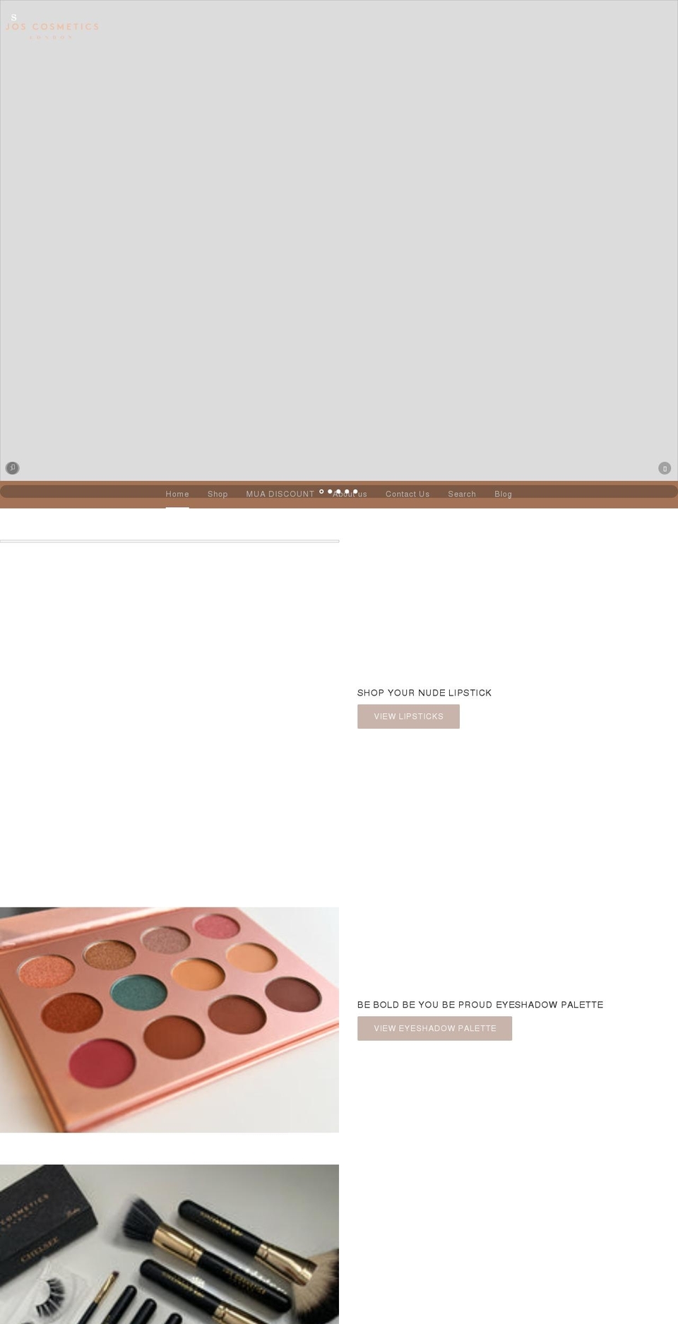joscosmeticslondon.com — Shopify storefront screenshot