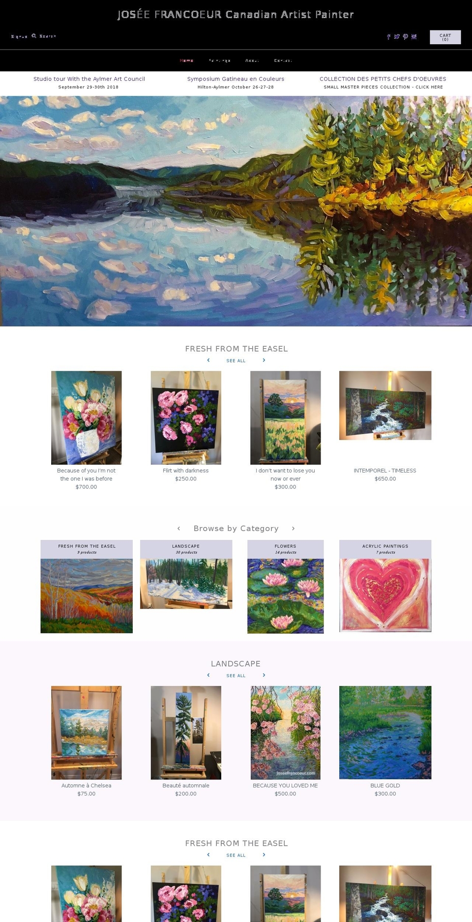 joseefrancoeur.com shopify website screenshot