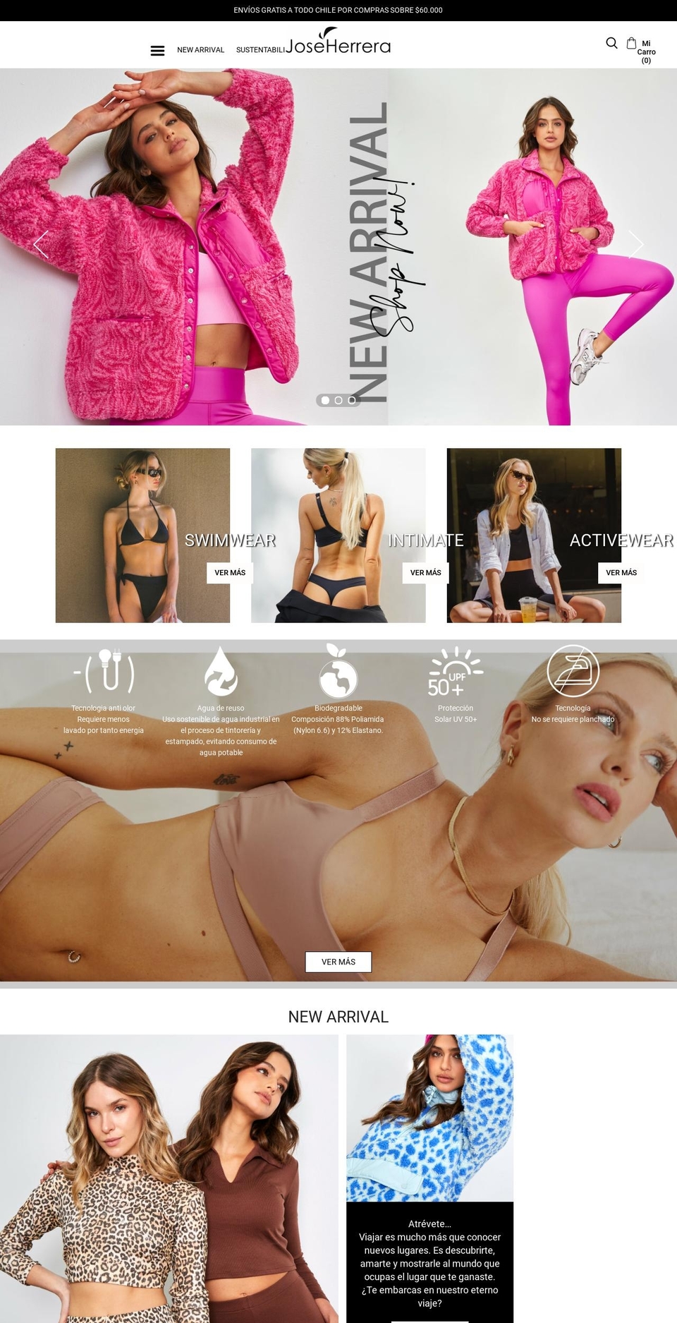 joseherrerabikinis.cl shopify website screenshot